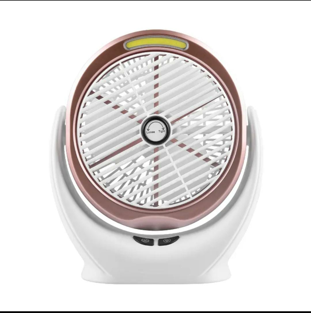 Rechargeable Desktop Fan with COB Light – Portable Cooling Gear