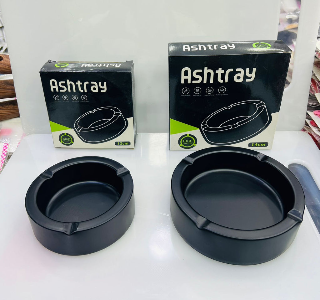 Premium Coated Steel Desktop Ashtray – Windproof & Shockproof