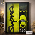 Toyota Supra 3D Kinetic Metal Car Art Wooden Frame