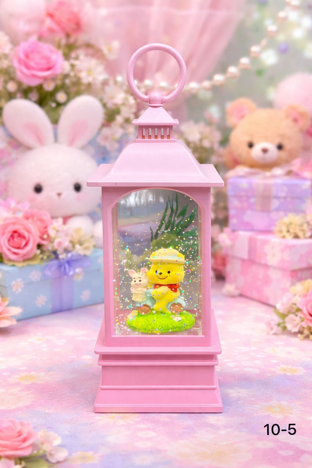 Whimsical LED Bear Lantern Snow Globe Decoration