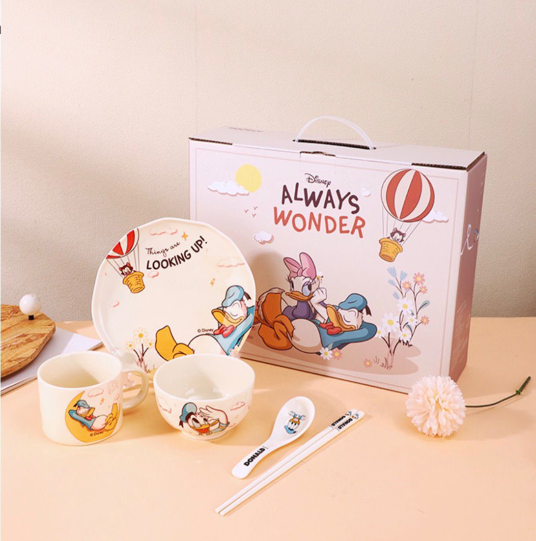 Donald Duck Ceramic Crockery – 6-Piece Premium Gift Set