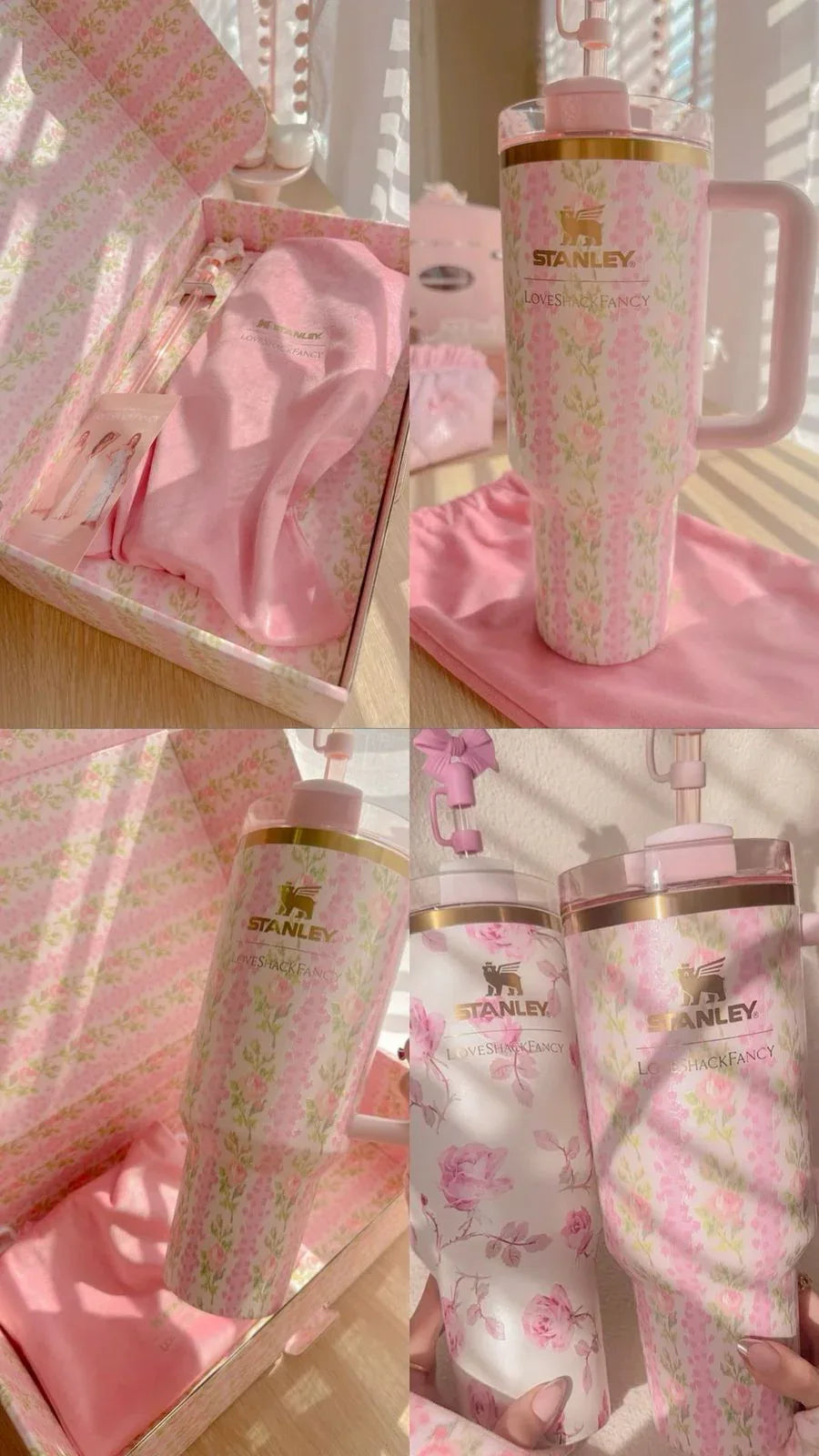 Stainless Steel Flower Tumbler - Floral Design, Durable & Stylish (1.18L)