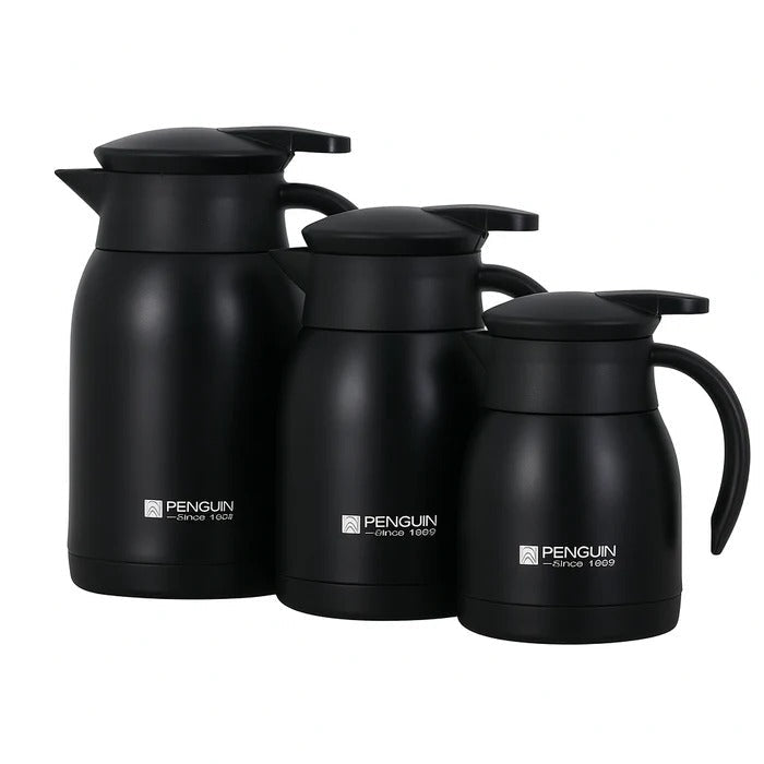 Penguin Stainless Steel Thermal Coffee Pot – Insulated Vacuum Flask