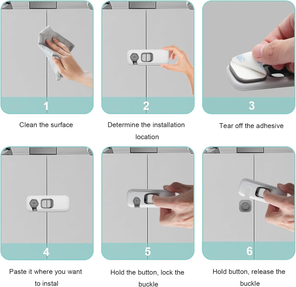 360° Rotatable Child Safety Locks for Fridge & Cabinets