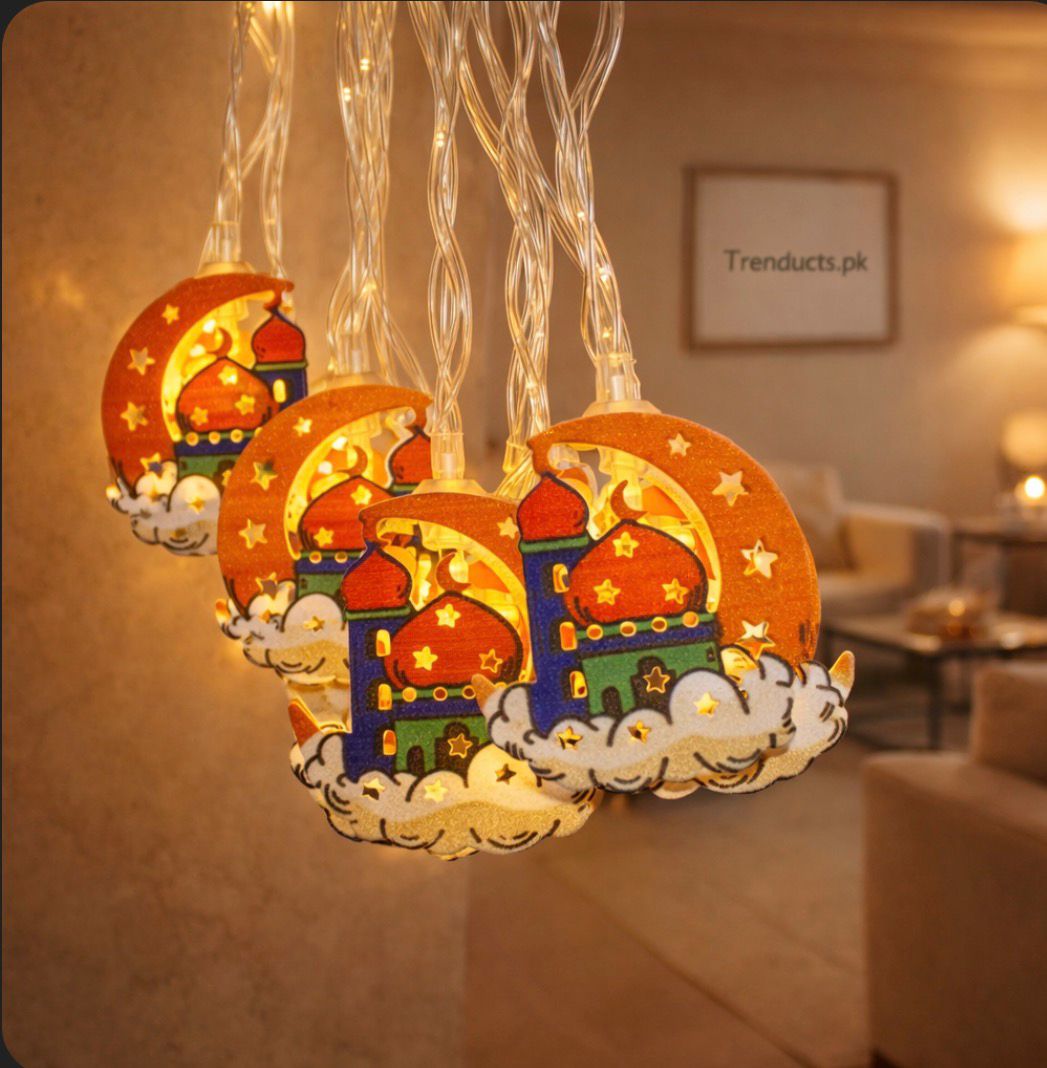 Ramadan Moon & Mosque String Lights - Festive Glow