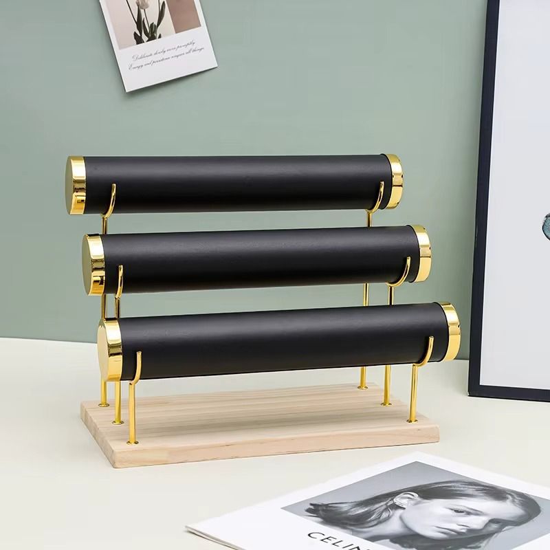 Premium Velvet Jewelry & Watch Display Stand – Tiered Bracelet Organizer (Random Color)