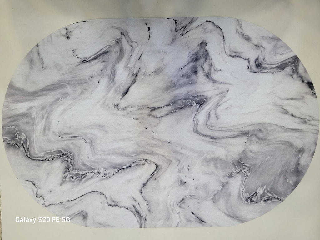Luxury Oval Marble Pattern Bathroom Mat – Quick-Dry Super Absorbent Anti-Slip Rug