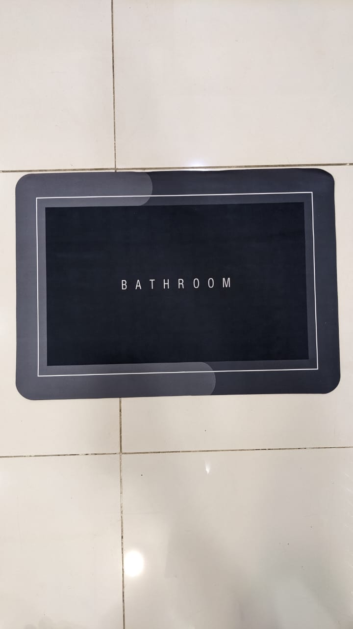 Square Bath & Kitchen Mat – Super Absorbent Quick-Dry Anti-Slip Floor Rug