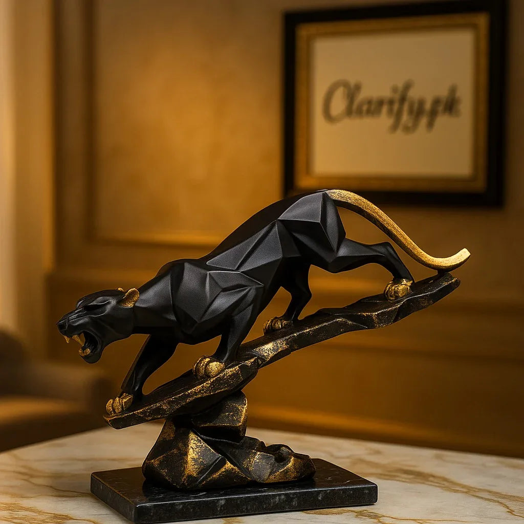 Luxury Panther Table Sculpture – Modern Home Decor (Medium Size)