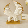 Luxury Golden Ceramic Sculpture – Modern Decorative Accent Piece