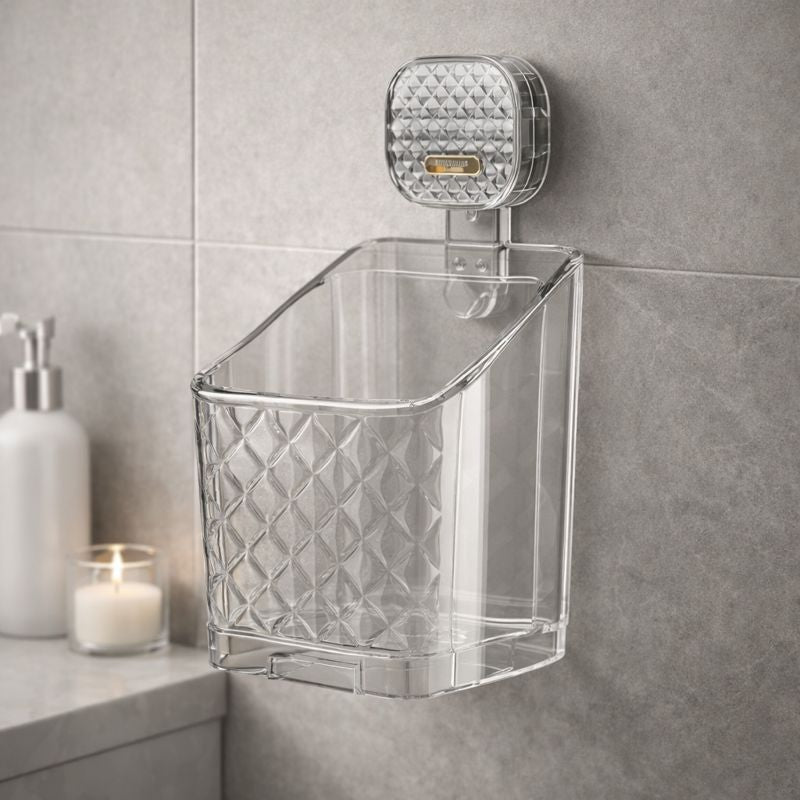 Premium Glacier Texture Suction Wall Bathroom Organizer (High Quality)