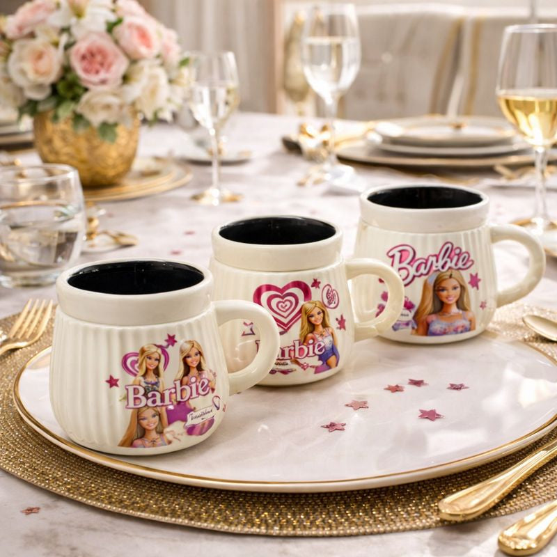 Cute Barbie Ceramic Mug - Aesthetic Pink Barbie Coffee Cup