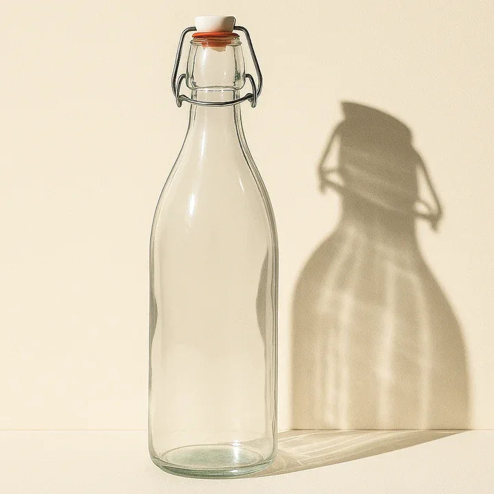 1000ml Clip Glass Bottle – Airtight Storage Bottle