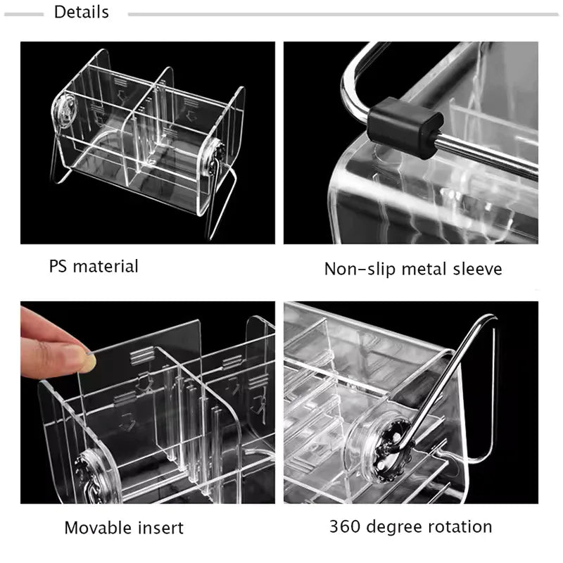 Acrylic Remote Control Holder with Multiple Compartments