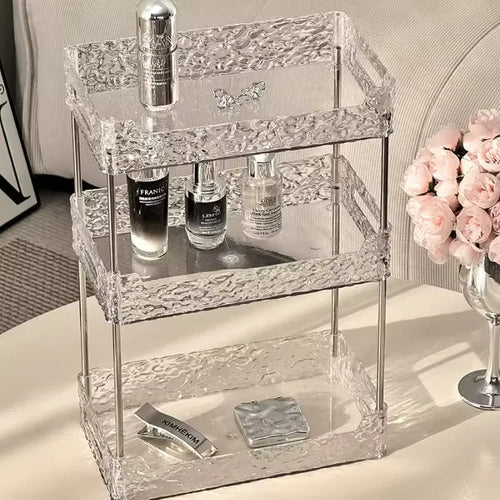 Acrylic Shower Organizer with Multi-Tier Storage