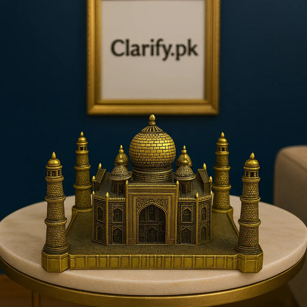Metal Taj Mahal Model – Premium Home & Office Decorative Showpiece (Small)