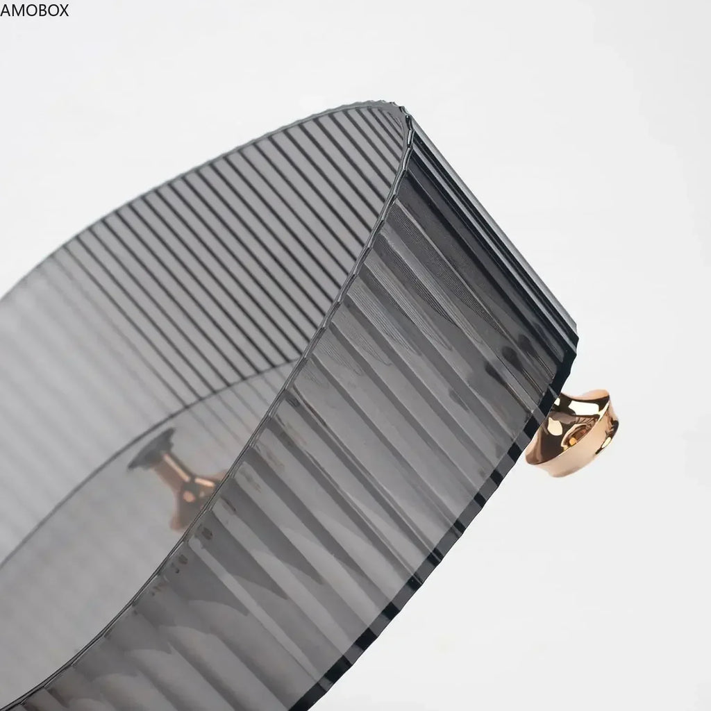 Transparent Dresser Storage Box with Gold Legs