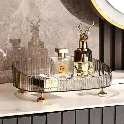 Transparent Dresser Storage Box with Gold Legs