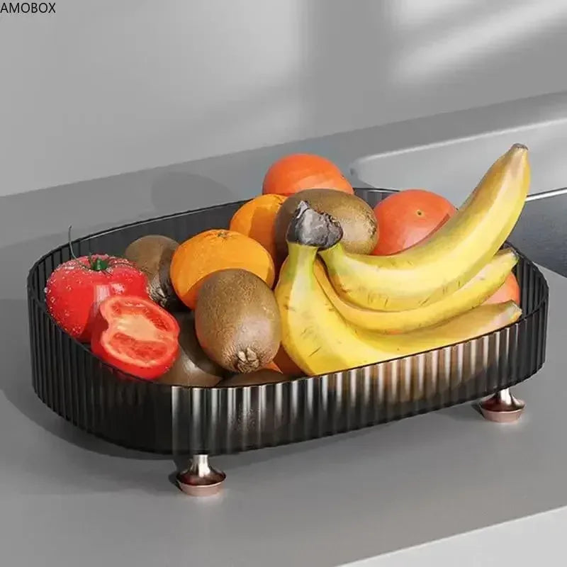 Transparent Dresser Storage Box with Gold Legs