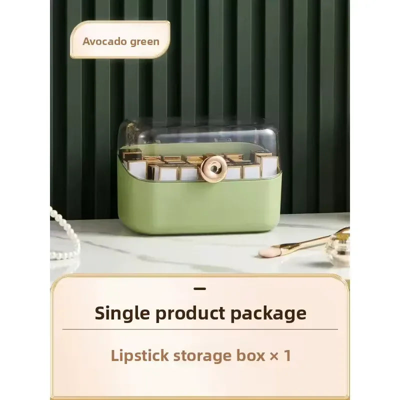 Anti-Dust Makeup Organizer with Transparent Cover