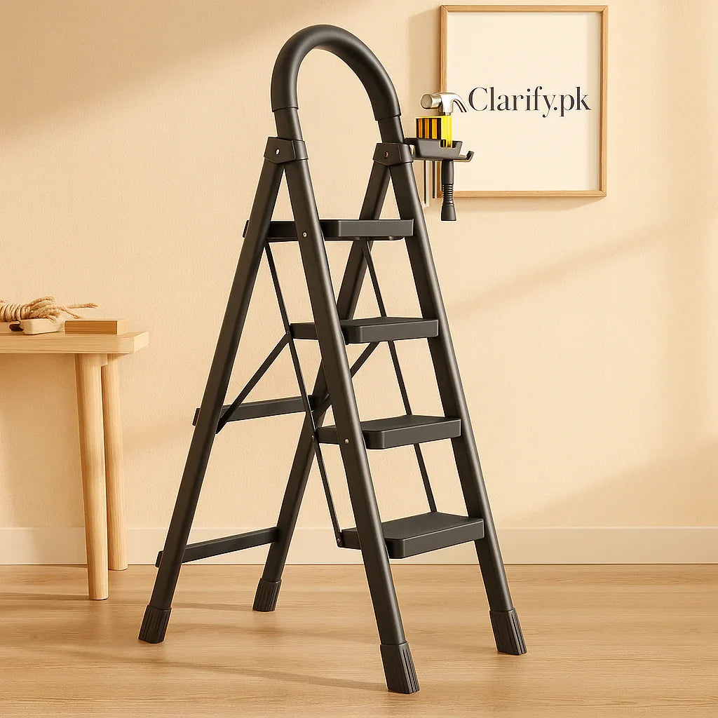 Anti Slip Steel Ladder for Safe Home Use