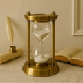 Antique Brass Hourglass Timer with Sand