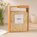 Bamboo grain storage box - Lidded Clear Front