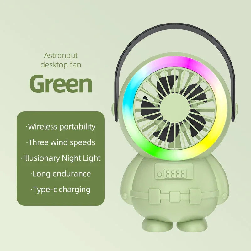 Portable USB Desktop Fan with Night Light