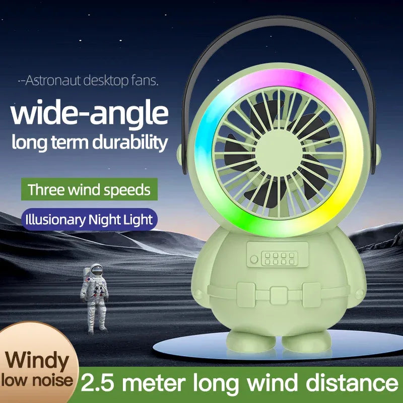 Portable USB Desktop Fan with Night Light