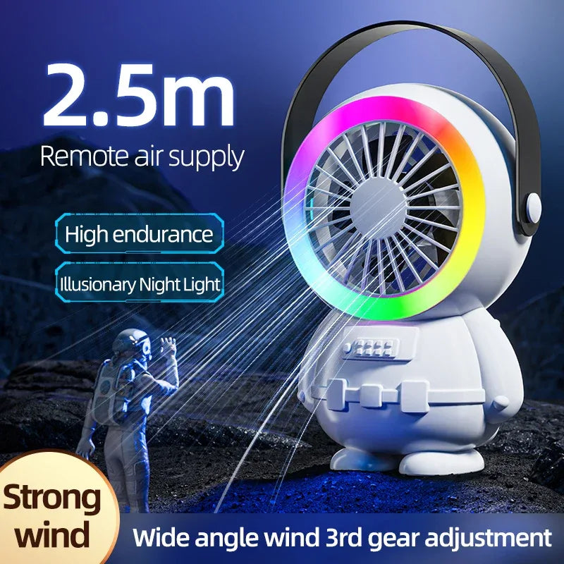 Portable USB Desktop Fan with Night Light