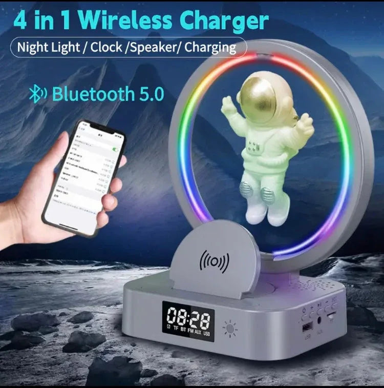 Astronaut Night Light with Bluetooth Speaker