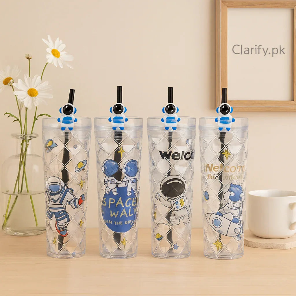 Astronaut Water Sipper Bottle with Space Design