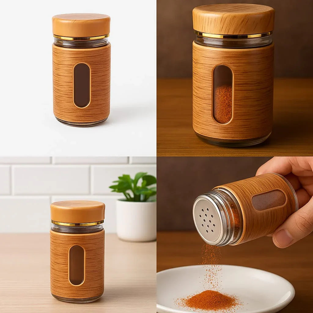 Glass Salt & Pepper Container – Kitchen Spice Shaker