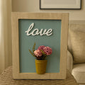 Wooden Key Box – Flower & Love Design Wall Organizer