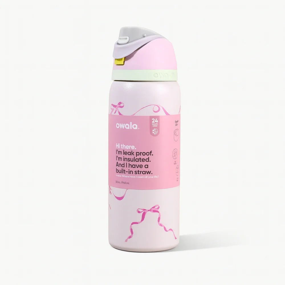 Owala UO Exclusive 32oz FreeSip® – "Pink Bow" Limited Edition