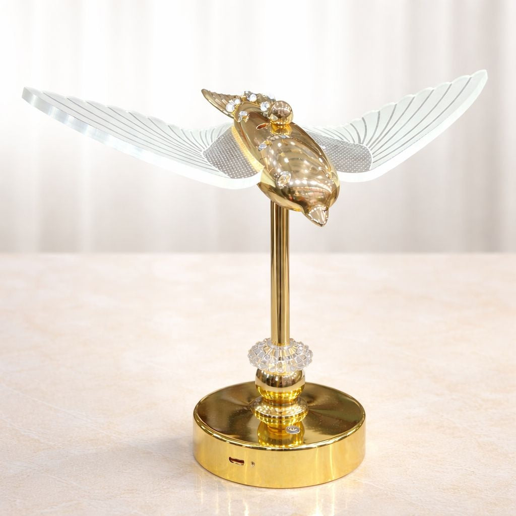 Luxury Winged LED Rechargeable Lamp – 3-Color Light