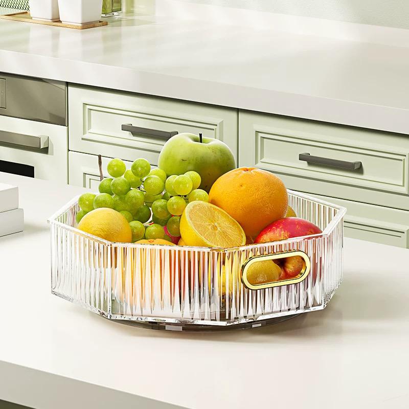 Rotating Hexagon Acrylic Tray – 360° Organizer