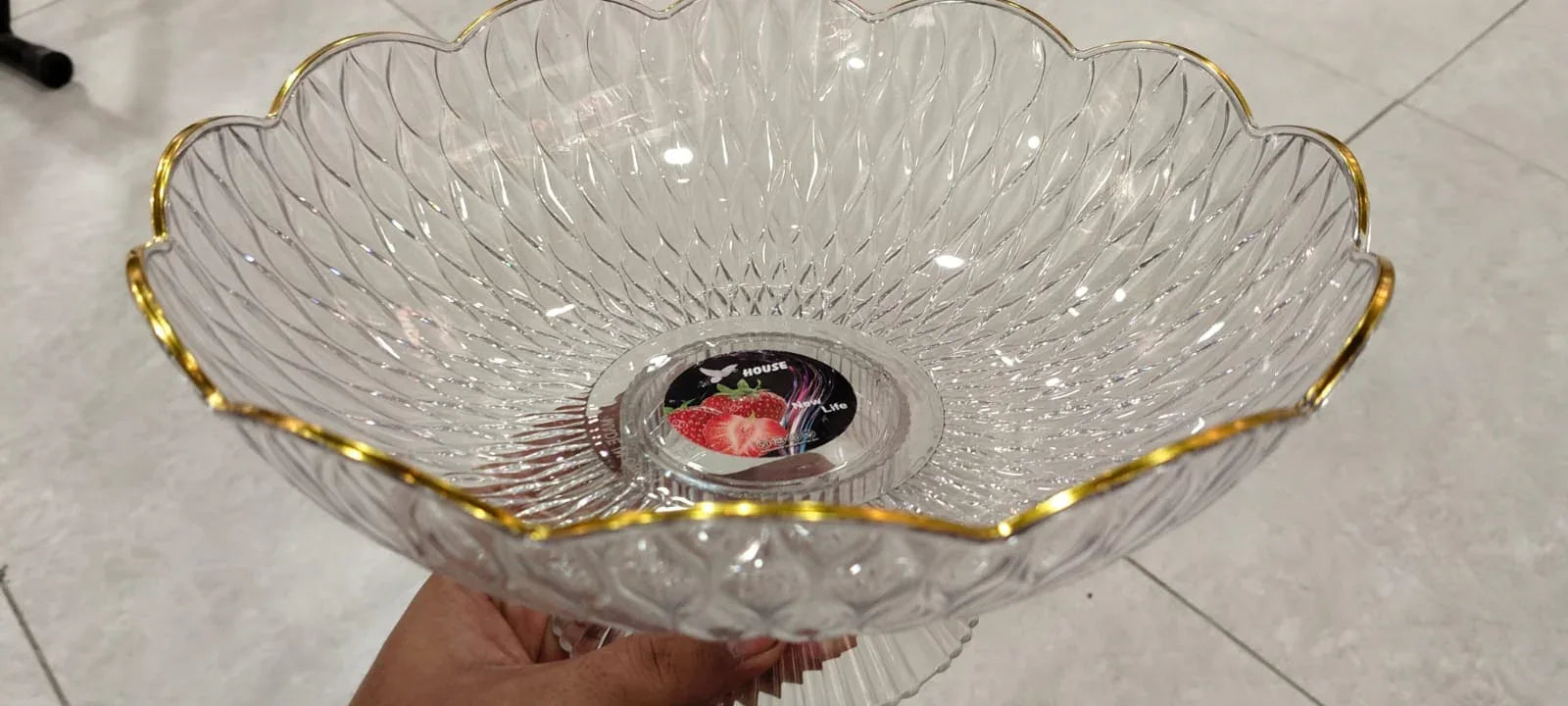 Premium Acrylic Fruit Dish with Stand – Elegant Serveware