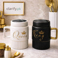 King & Queen Ceramic Coffee Mug - Insulated Premium Gift (each)