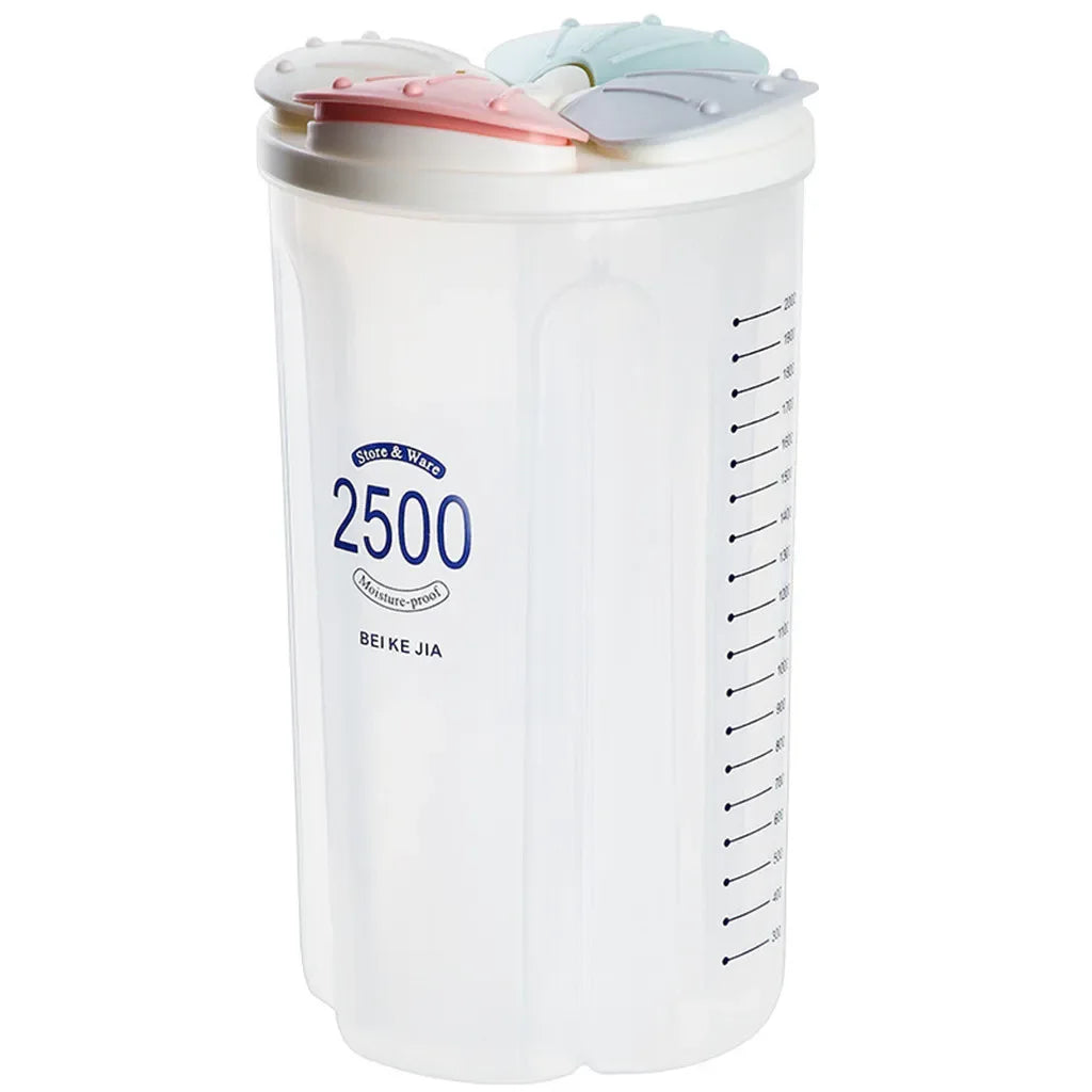 Grain Storage Container with Easy Dispensing Lid