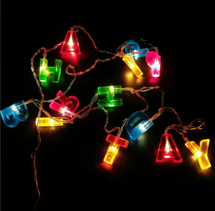Birthday Decoration String Lights Colorful LED