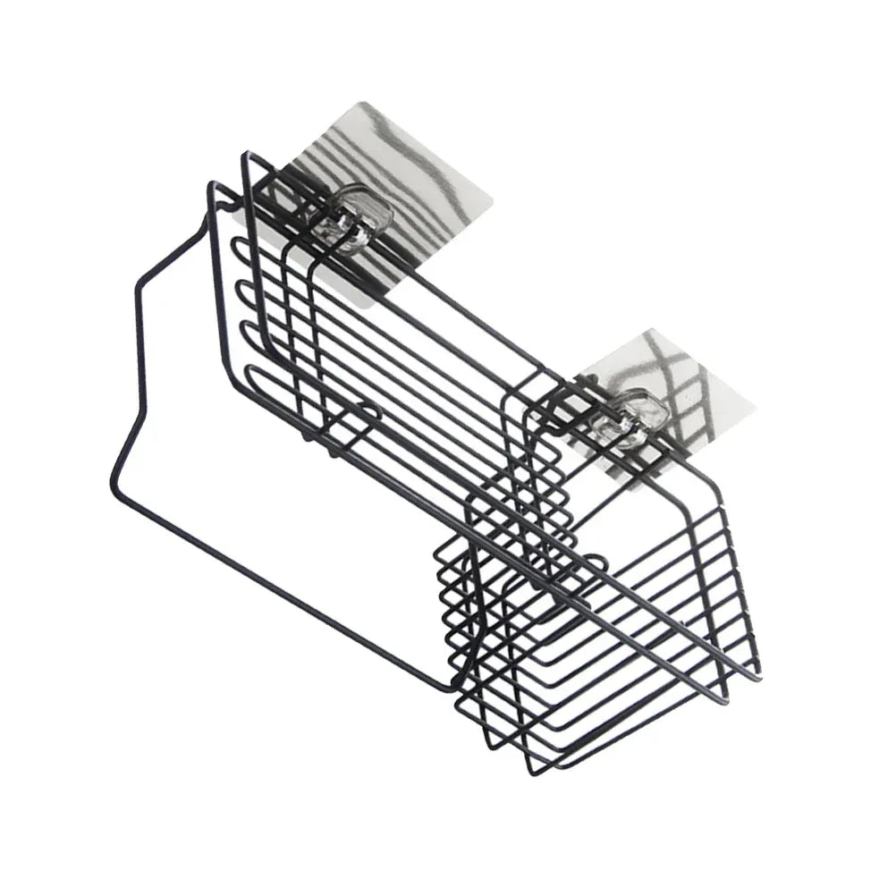 Wall-Mounted Sink Shelf Organizer with Hooks