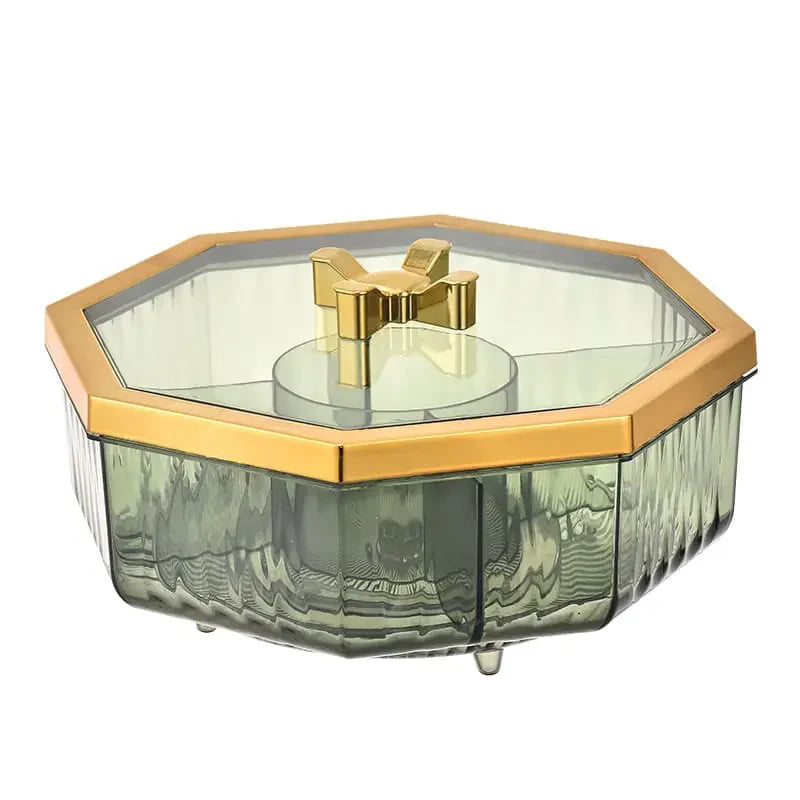 Luxury Hexagon Dry Fruit Box with Golden Lid