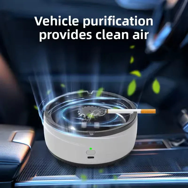 Smart Air Purifier Ashtray for Vehicles