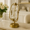 Brass Hourglass Timer with Elegant Stand