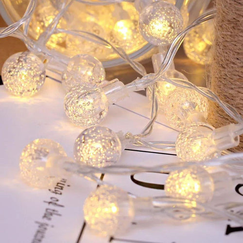 20 PCS Bubble Ball LED String Lights - Warm Glow Decor