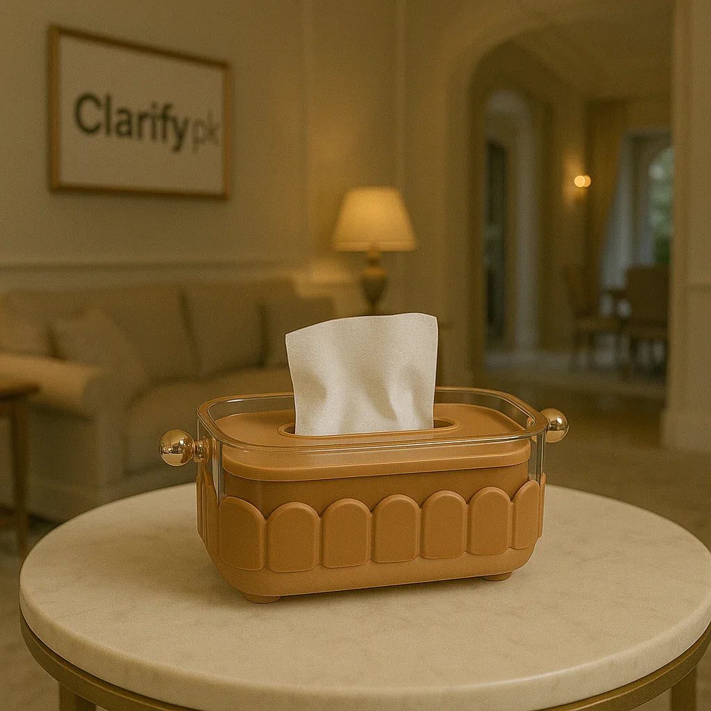 Premium  Luxury Tissue Box – Crystal Knob Edition random colours