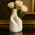 Modern Fibre Twin-Neck Vase – Stylish Decorative Accent