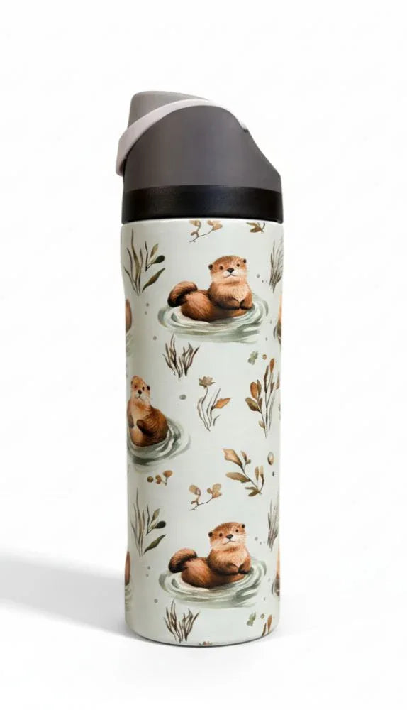 Premium Cute Otter 32oz Owala Bottle – Fun Water Bottle (950ml)