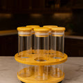 Luxury Bamboo Revolving Spice Set
